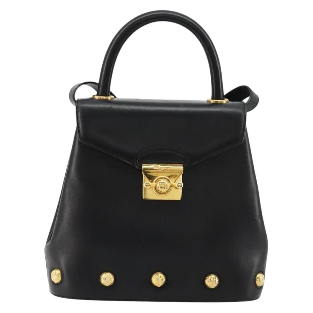 Salvatore Ferragamo Gancini Handbag Black